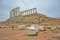 Cap Sounion – le Temple de Poséidon surplombant la Mer Egée