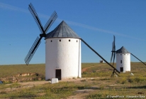 Les moulins à vent de Don Quichotte à Campo de Criptana dans la Mancha