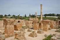 Carthage – les ruines d’une ville phénicienne puis romaine dispersées dans une banlieue hupée