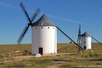 Les moulins à vent de Don Quichotte à Campo de Criptana dans la Mancha